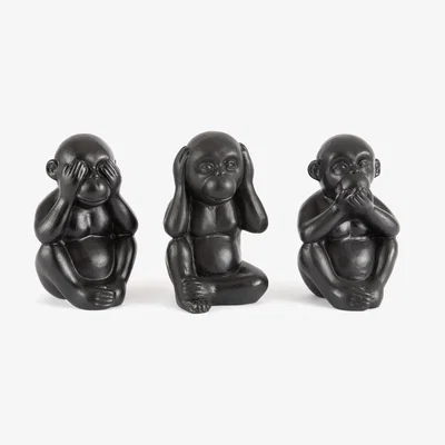 La Redoute Simia Decorative Monkey Statues (Set of 3)