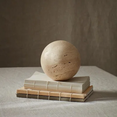 Layered Lounge Dunas Travertine Sphere