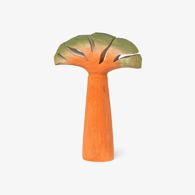 Made in Design Baobab Decoration - / Hand-carved wood - L 12 x H 17 cm by Ferm Living Orange