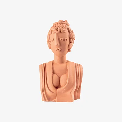 Made in Design Magna Graecia Sculpture ceramic orange brown / Poppea bust - H 45cm - Seletti