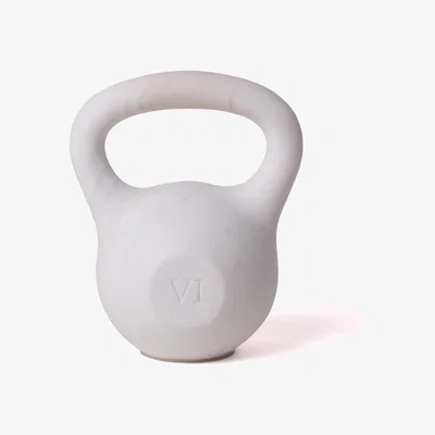 Made in Design Lvdis - Kettlebell Sculpture - / Marble - 19 x 14 x H 24 cm by Seletti White