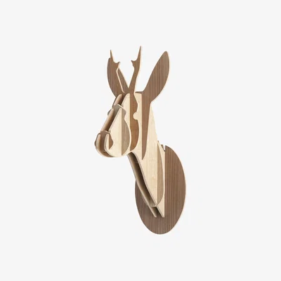 Made in Design Trophy - Roe - H 29 cm / 3 colours by Moustache Natural wood