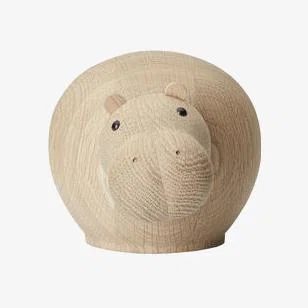 Made in Design Hibo MEDIUM Figurine - / Hippopotamus - L 20 cm by Woud Natural wood