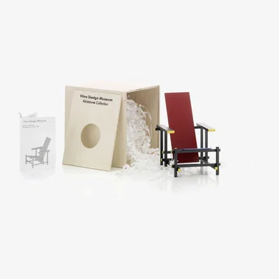 Made in Design Rood Blauwe Stoel Miniature - / Rietveld (1918) by Vitra Multicoloured