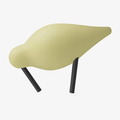 Made in Design Oiseau Shorebird S Decoration - / L 11.5 cm x 7.5 cm by Normann Copenhagen Yellow