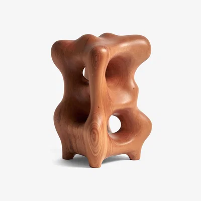 Made in Design Natural Organic Sculpture - / Hand-carved mahogany - 13 x 14 x H 22 cm by Ethnicraft Natural wood