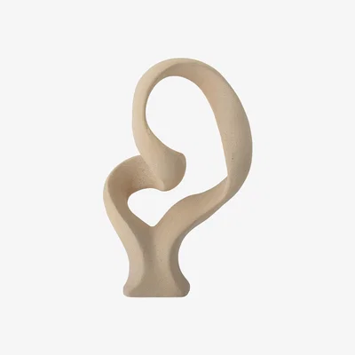 Made in Design Sculpture - / Ceramic - H 40 cm by Bloomingville White/Beige