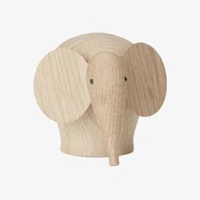 Made in Design Nunu MINI Figurine - / Elephant - L 9.5 cm by Woud Natural wood