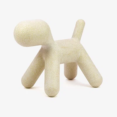 Made in Design Puppy Large Decoration - /  L 69 cm - Glittery: Limited edition Christmas 2021 by Magis White
