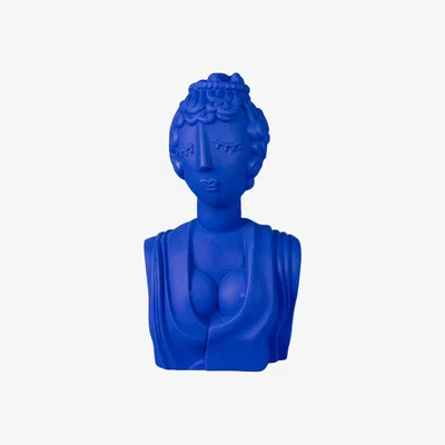 Made in Design Magna Graecia - Bust Poppea Sculpture ceramic blue / H 45 cm / Terracotta - Seletti