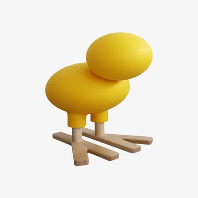 Made in Design Happy Bird Decoration - Decoration / H 66 cm by Magis Collection Me Too Yellow