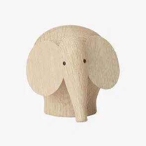Made in Design Nunu SMALL Figurine - / Elephant - L 14 cm by Woud Natural wood
