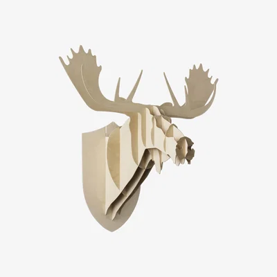 Made in Design Trophy - Moose - H 86 cm by Moustache Natural wood