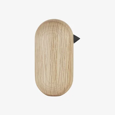 Made in Design Little Bird Figurine - H 10 x Ø 5,2 cm by Normann Copenhagen Natural wood