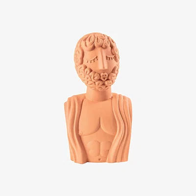 Made in Design Magna Graecia Sculpture ceramic orange brown / Bust Man - H 45 cm - Seletti
