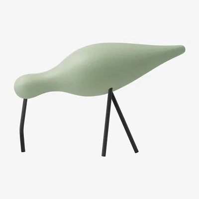 Made in Design Oiseau Shorebird L Decoration - / L 22 x H 14 cm by Normann Copenhagen Green