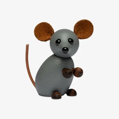 Nordic Nest Spring Copenhagen The farm mouse decoration 7 cm Grey