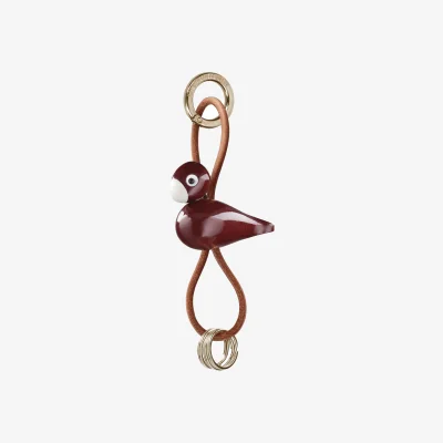 Nordic Nest Kay Bojesen Denmark Kaj Bojesen bird keyring Bordeaux natural leather