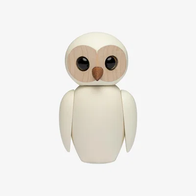 Nordic Nest Spring Copenhagen Wise owl decoration 7 cm White