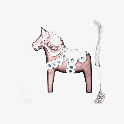 Nordic Nest Dalecarlian horse sculpture large red