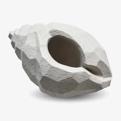 Nordic Nest The Pear Shell sculpture 16 cm Limestone