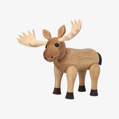 Nordic Nest Spring Copenhagen Harald elk figurine Beige 15.5x13x14 cm
