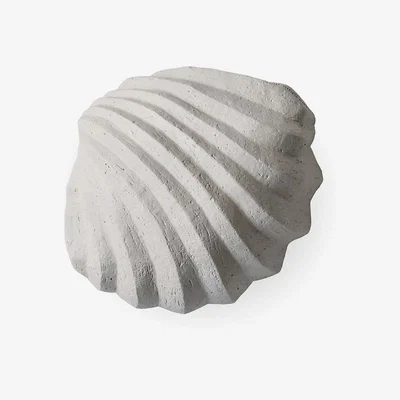 Nordic Nest The Clam Shell sculpture 13 cm Limestone