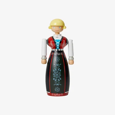 Nordic Nest Kay Bojesen Denmark Kay Bojesen woman in Norwegian folk costume Black-red-white