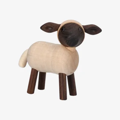 Nordic Nest Spring Copenhagen Will lamb figurine Beige 6.6x9xH8.5 cm