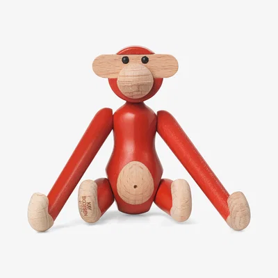 Nordic Nest Kay Bojesen Denmark Kay Bojesen mini vintage monkey Red