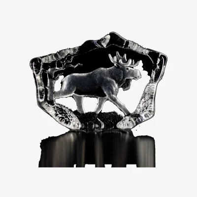 Nordic Nest Wildlife crystal sculpture elk