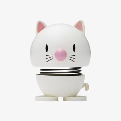 Nordic Nest Hoptimist Hoptimist Cat figure 7.3 cm White