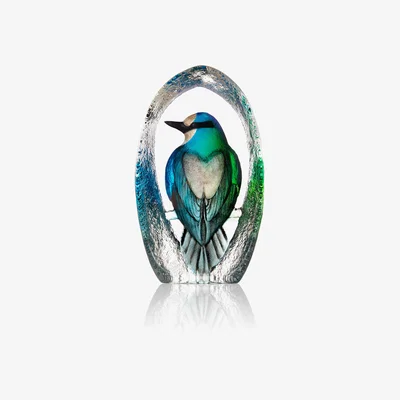 Nordic Nest Wildlife Colorina glass sculpture 17.5 cm Blue