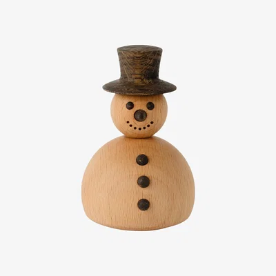 Nordic Nest Spring Copenhagen The snowman decoration Beech-oak