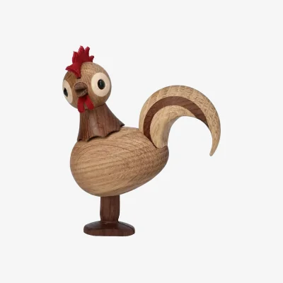 Nordic Nest Spring Copenhagen Rise rooster figurine Beige 4.2x12x10.5 cm