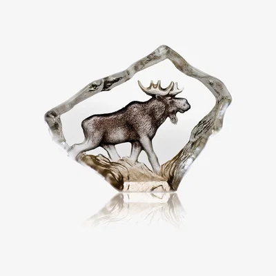 Nordic Nest Elk glass sculpture 7x5 cm