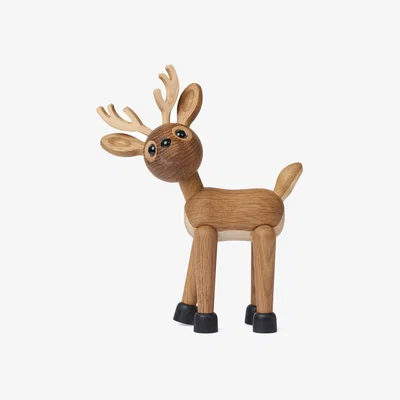Nordic Nest Spring Copenhagen Star deer decoration 26 cm Oak