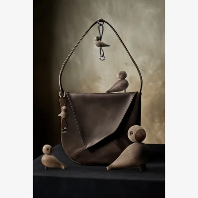 Nordic Nest Kay Bojesen Denmark Kaj Bojesen bird keyring Oak natural leather