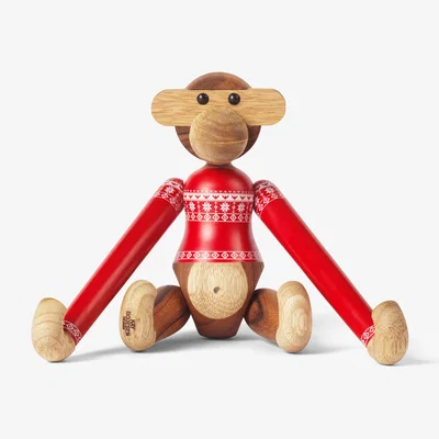 Nordic Nest Kay Bojesen Kay Bojesen monkey small Christmas Jumper 2024 Teak-Limba