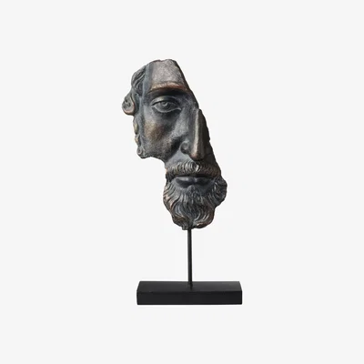 OKA Archytas Half Head Sculpture - Black