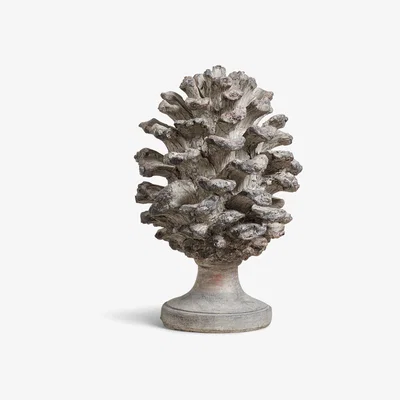 OKA Takayna Decorative Pine Cone, Small - Grey