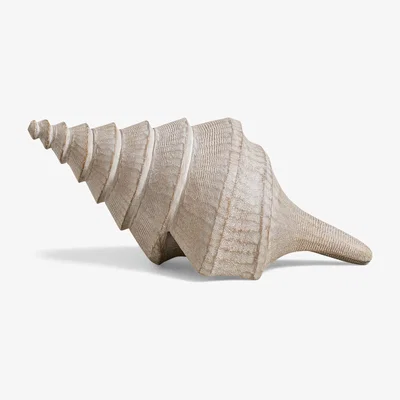 OKA Whorl Decorative Sea Shell - Light Grey