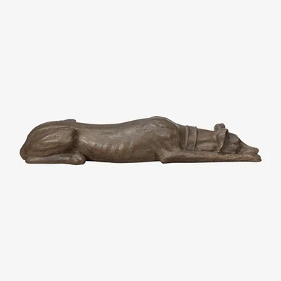 OKA OKA, Sleeping Greyhound - Grey, Sculptures, Resin