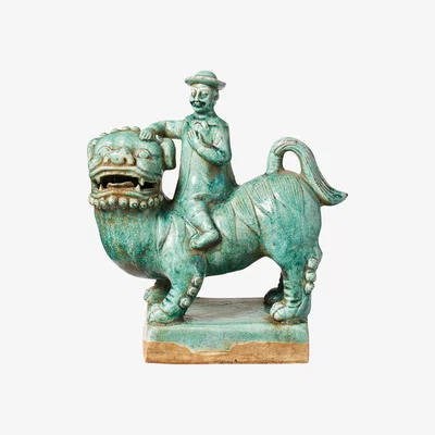 OKA Decorative Han Foo Dog - Light Chinese Green