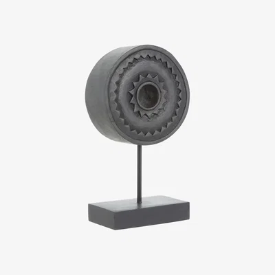 Olivia's Olivia's Black Wooden Disc Sculpture Small