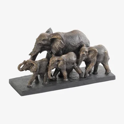 Olivia's Libra Parade of Elephants Sculpture Antique Bronze