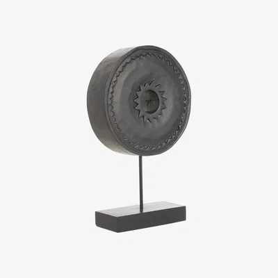 Olivia's Olivia's Black Wooden Disc Sculpture Large
