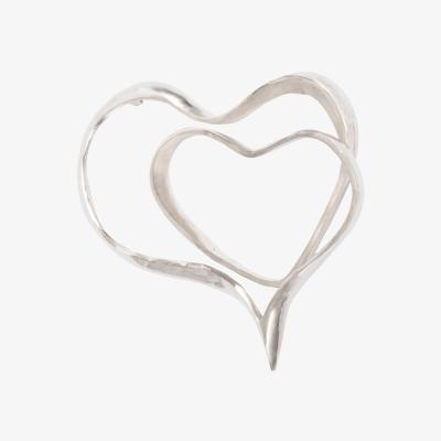 Olivia's Libra Interiors Abstract Heart Wall Sculpture in Silver | Outlet