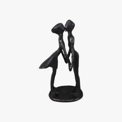 Olivia's Libra Bronze Kissing Couple Sculpture / Bronze / Kissing