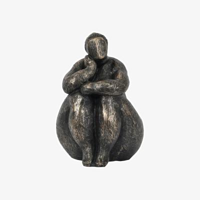 Olivia's Libra Calm Neutral Collection - Athena Contemplating Feminine Form Resin Sculpture